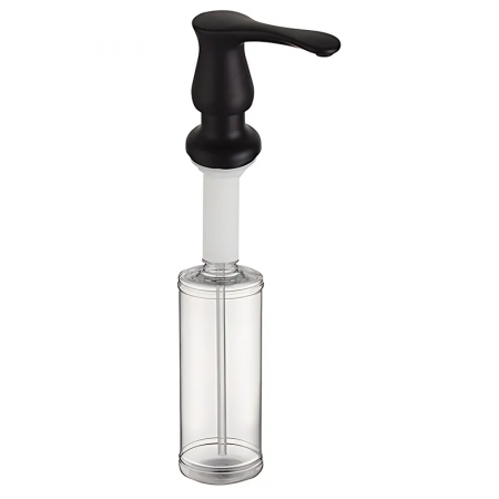 Дозатор для моющего средства врезной DIS-02/BLACK/300ml (ZX5968)